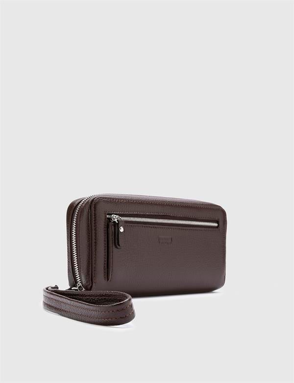 Regulus Brown Floater Leather Men's Handbag