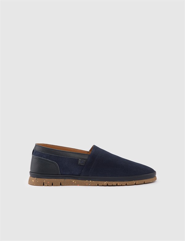 Renate Navy Blue Suede Leather Men's Daily Shoe
