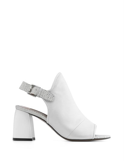 Riana Women's Sandal White Pearlescent Leather-Golden