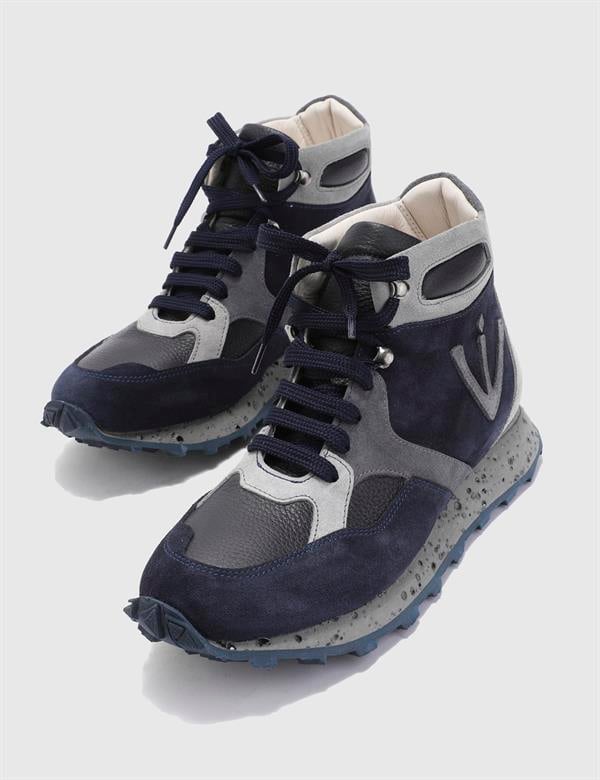 Riyad Navy Blue Suede Leather Men's Boot