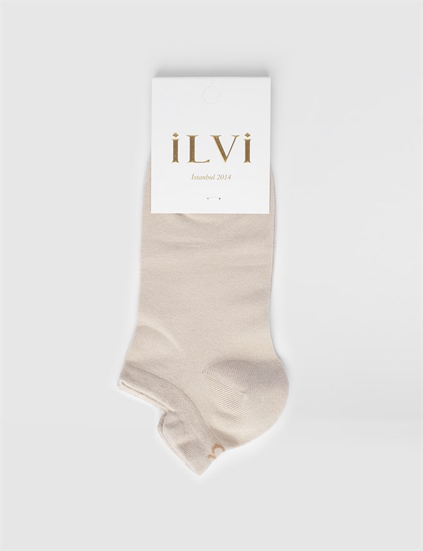 Roar Beige Bamboo Women's Low Cut Socks