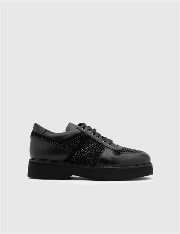 Rossano Black Suede Leather Men's Sneaker