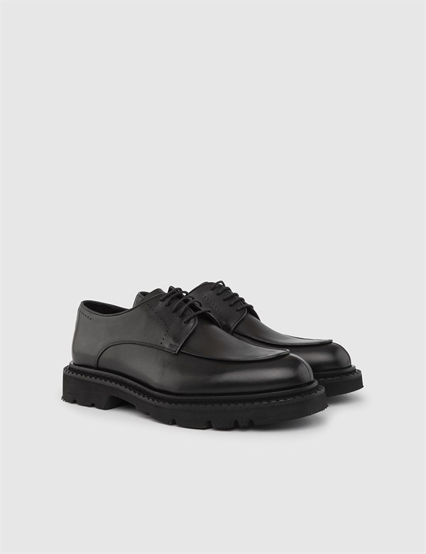 Salta Antique Black Leather Men's Daily Shoe