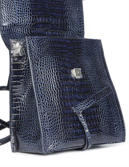 Spela Women's Backpack Navy Blue Crocodile