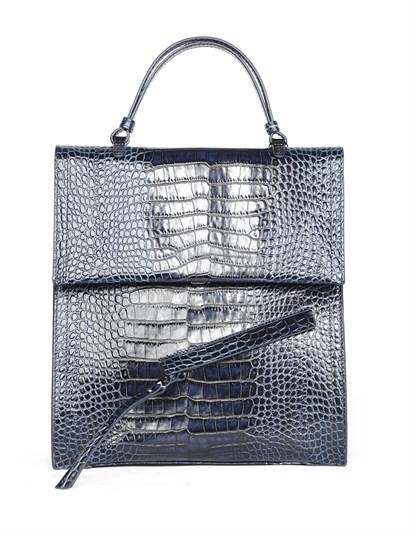Spela Women's Backpack Navy Blue Crocodile