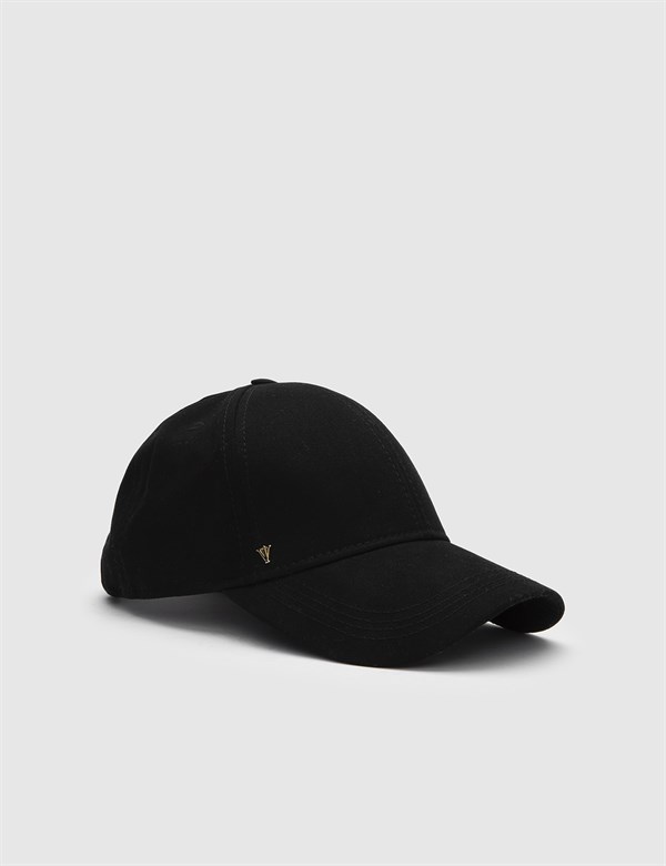 Stian Black Gabardine Unisex Hat