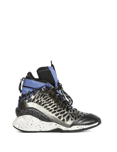 Tabita Women's Boot Black Leather - Platinum - Black - Blue