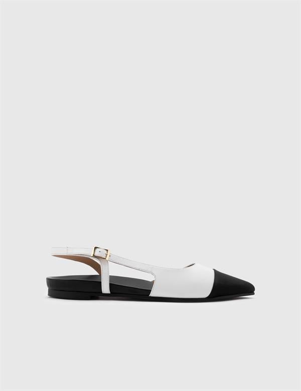 Tallare White Leather-Fabric Women's Sandal