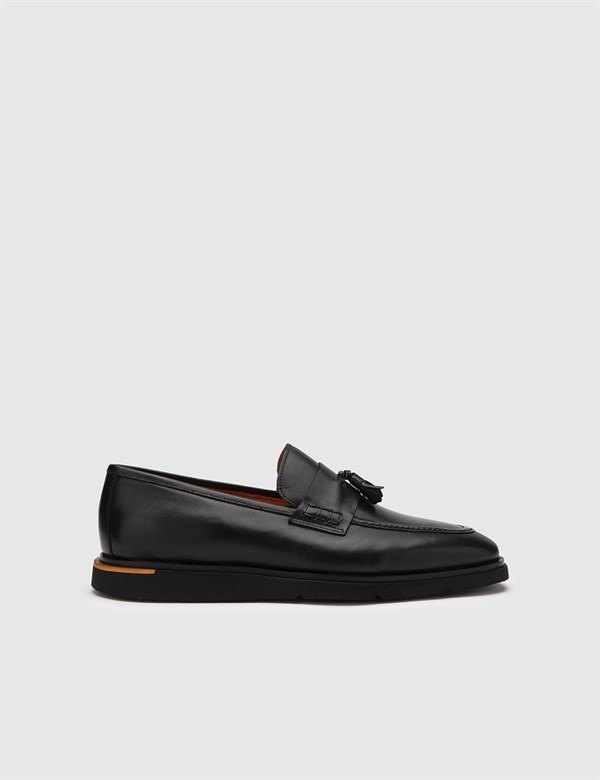Tiril Black Leather Men's Daily Shoe