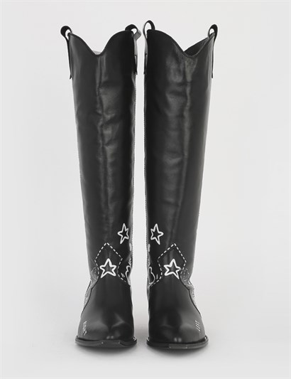 Toca Black Leather Women's High Boot