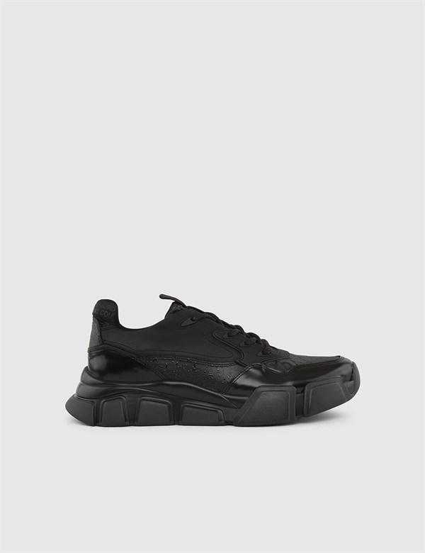 Tomi Black Snake Leather Men's Sneaker