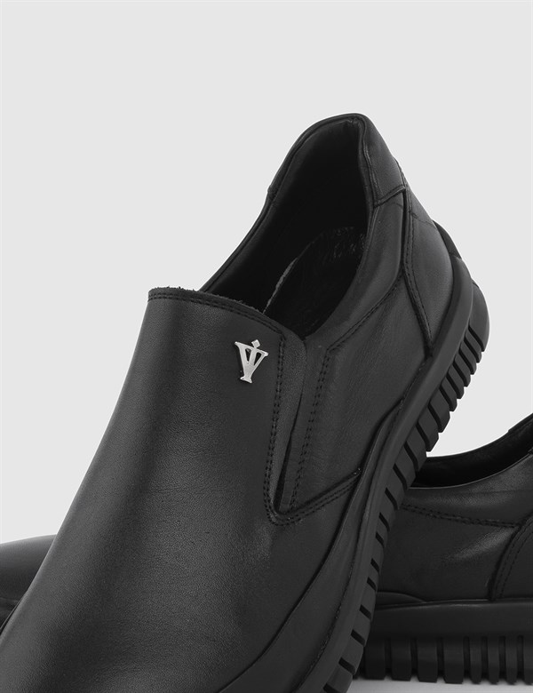 Tulca Black Leather Men's Daily Shoe