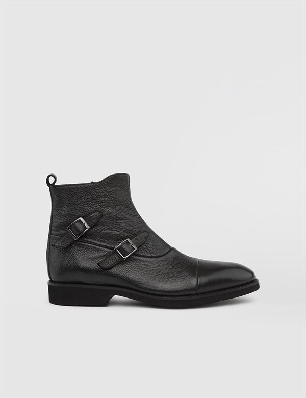 Ulmus Black Printed Leather Men's Boot