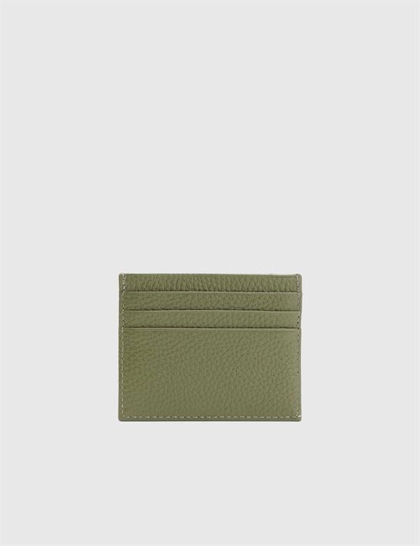 Varanasi Hakiki Floter Deri Unisex Haki Kartlık