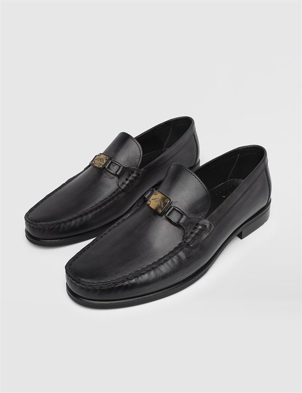 Varius Grey Leather Men's Moccasin