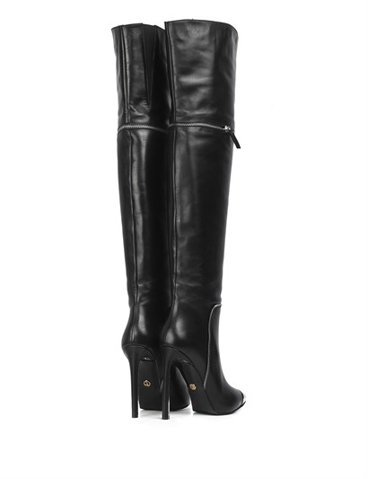 Venera Women's High Boot Black Leather