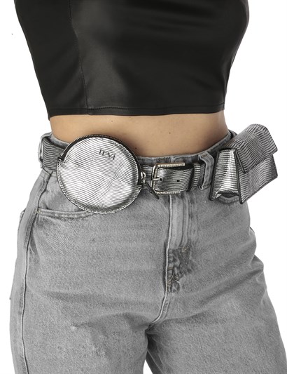 Venezi Women's Belt Bag Silver