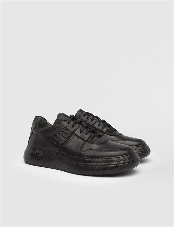 Viborg Black Leather Men's Sneaker