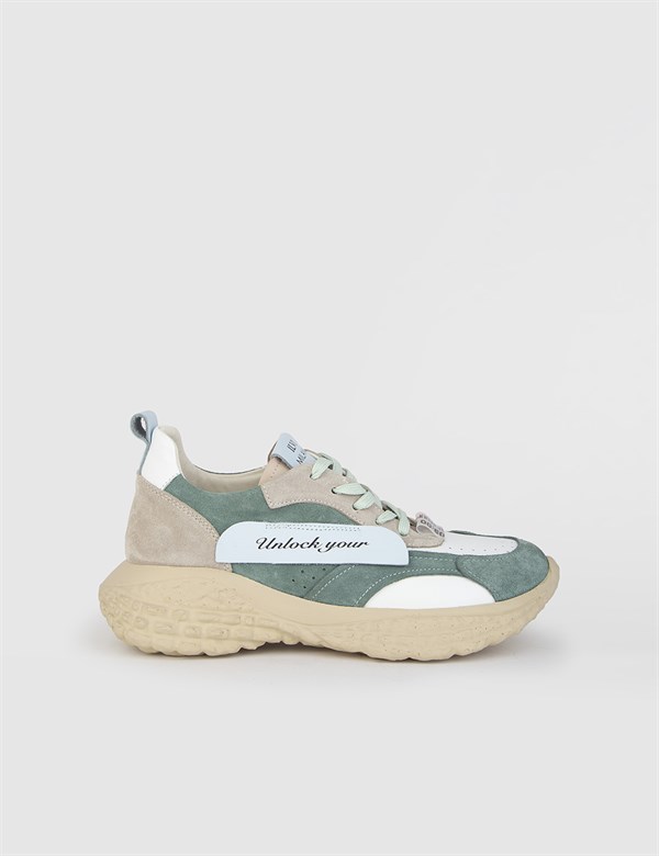 Ward Green-Mink Suede Women's Sneaker