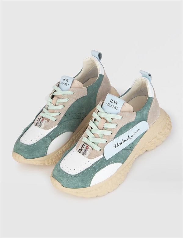 Ward Green-Mink Suede Women's Sneaker