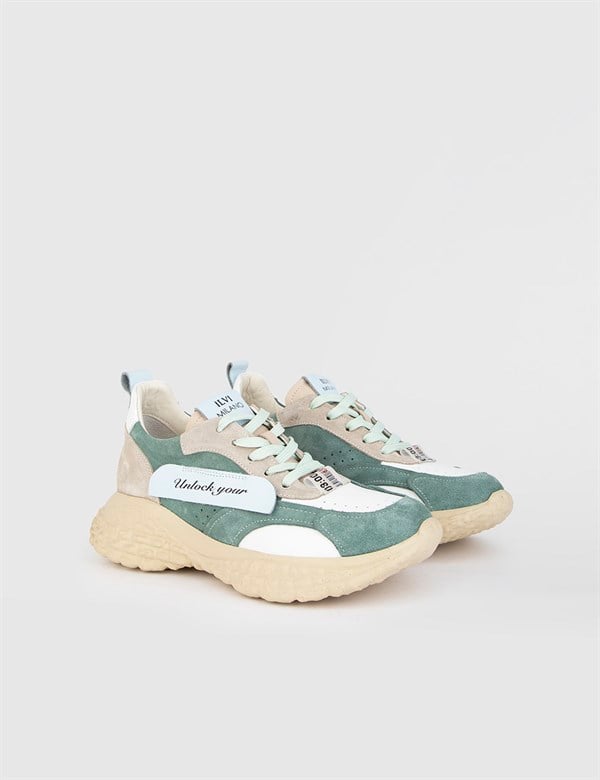 Ward Green-Mink Suede Women's Sneaker