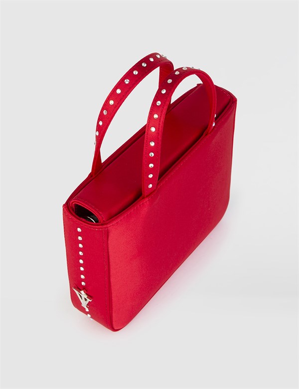 Wavre Red Satin Women's Handbag
