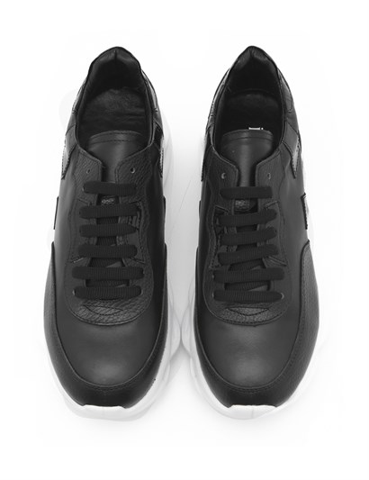 Wow Men's Sneaker Black Leather