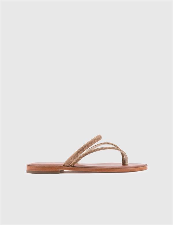 Yooralla Saddle Brown Leather Women's Slide