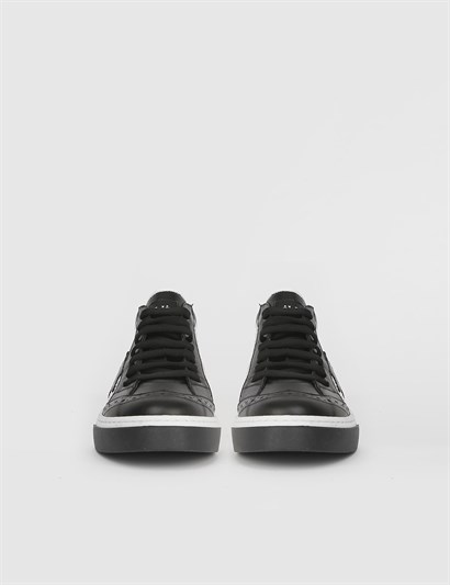 Zolo Black White Leather Women's Sneaker