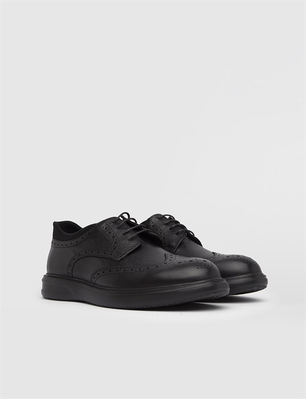 Tienen Antique Black Leather Men's Daily Shoe