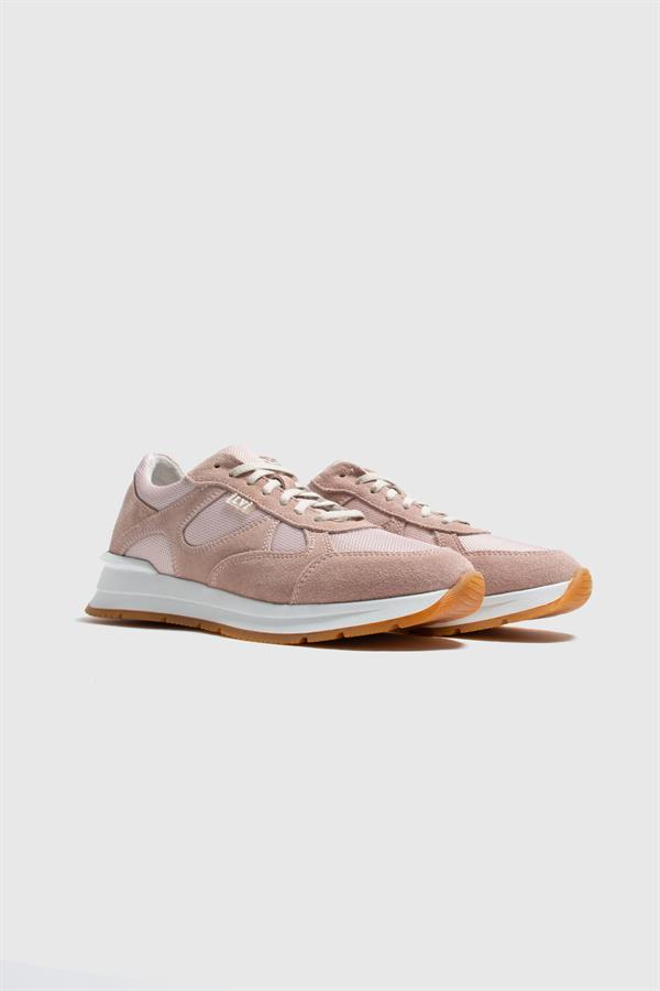 Tiina Powder Pink Suede-Powder Pink Leather Women's Sneaker