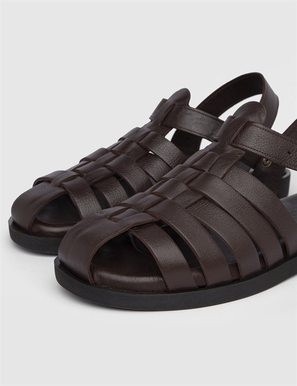 Timpu Brown Leather Men's Sandal