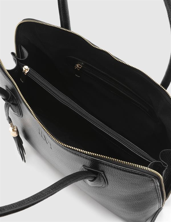 Tine Black Floater Leather Women's Handbag