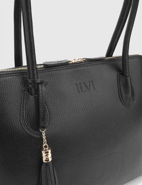 Tine Black Floater Leather Women's Handbag