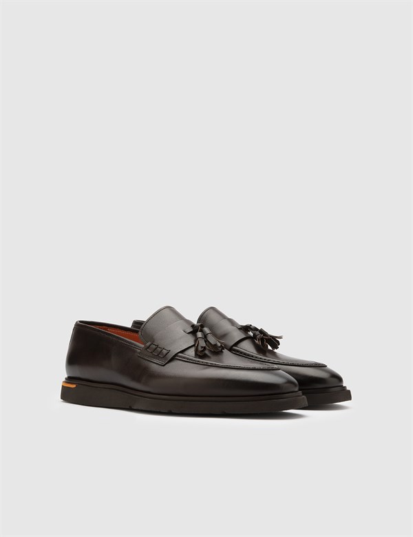 Tiril Brown Leather Men's Daily Shoe