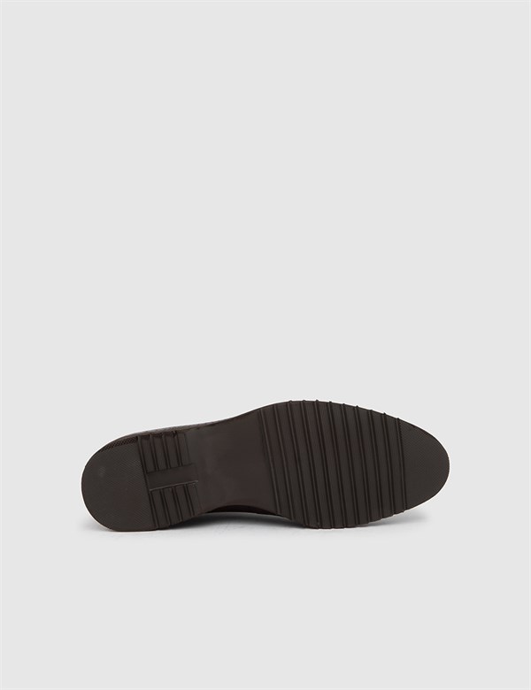 Titulus Dark Brown Printed Leather Men's Daily Shoe