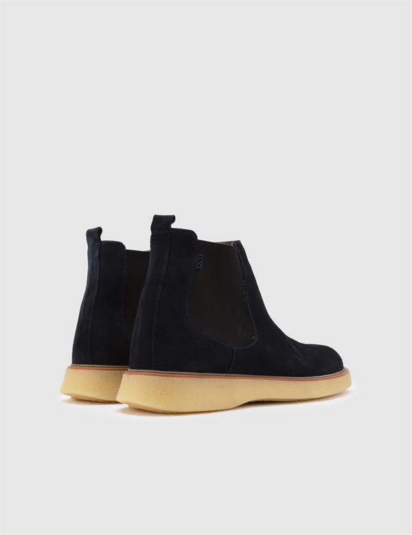 Tobias Navy Blue Suede Leather Men's Boot
