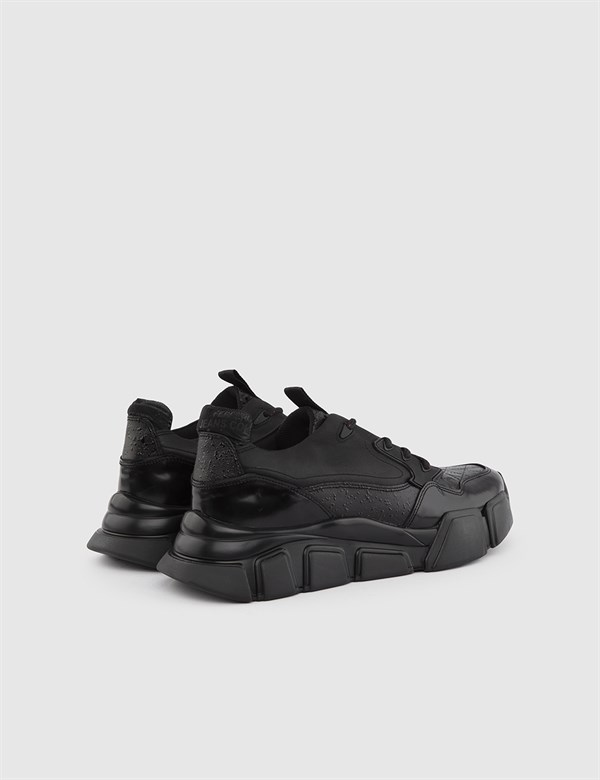Tomi Black Snake Leather Men's Sneaker