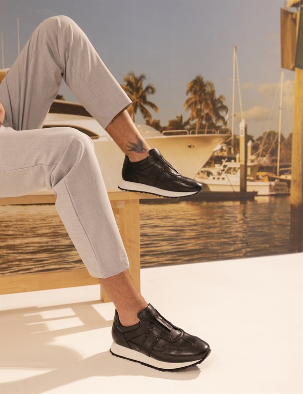 Tord Black Leather Men's Sneaker