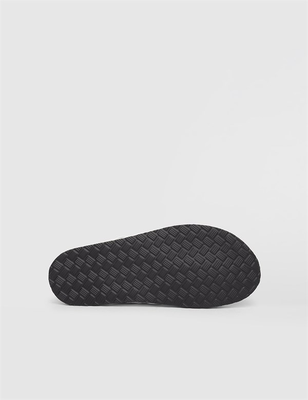 Umea White Leather Men's Slipper