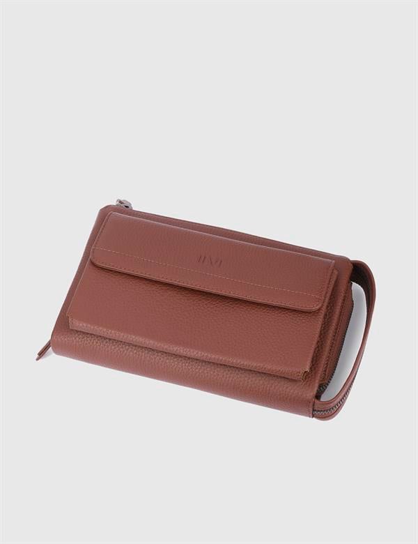 Vallejo Saddle Brown Crazy Leather Men's Handbag