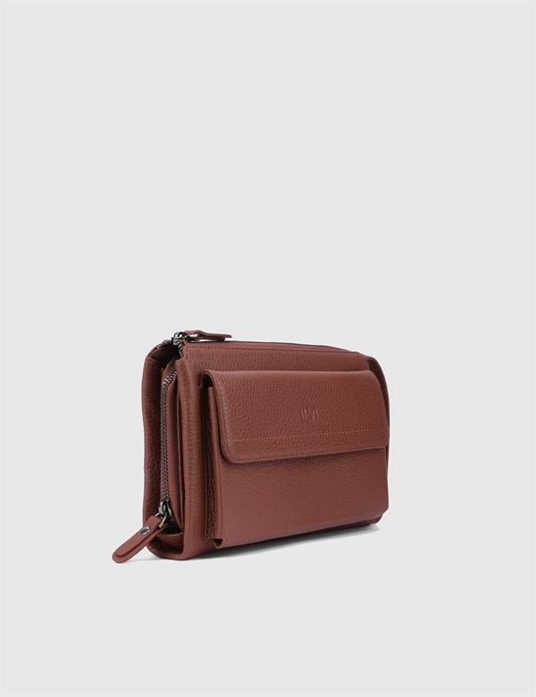Vallejo Saddle Brown Crazy Leather Men's Handbag