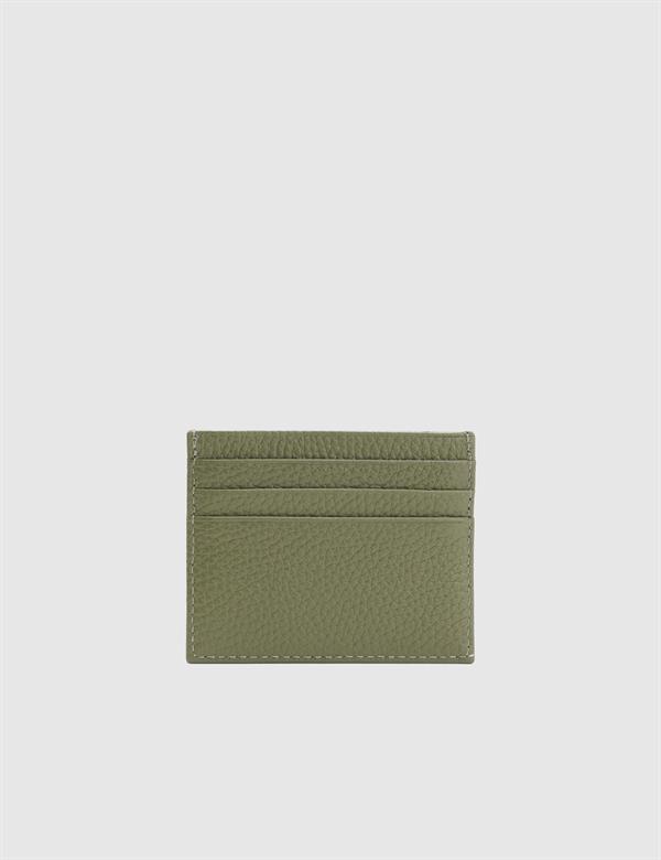 Varanasi Hakiki Floter Deri Unisex Haki Kartlık