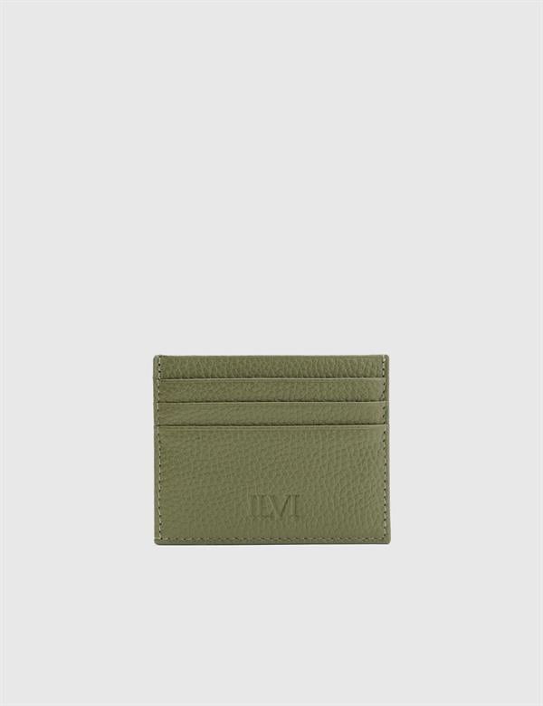 Varanasi Hakiki Floter Deri Unisex Haki Kartlık