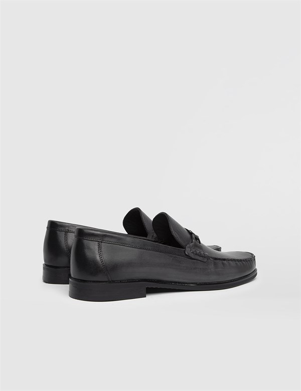 Varius Grey Leather Men's Moccasin