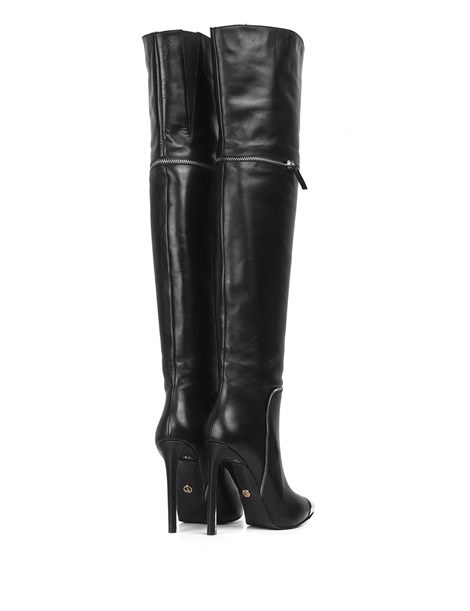Venera Women's High Boot Black Leather