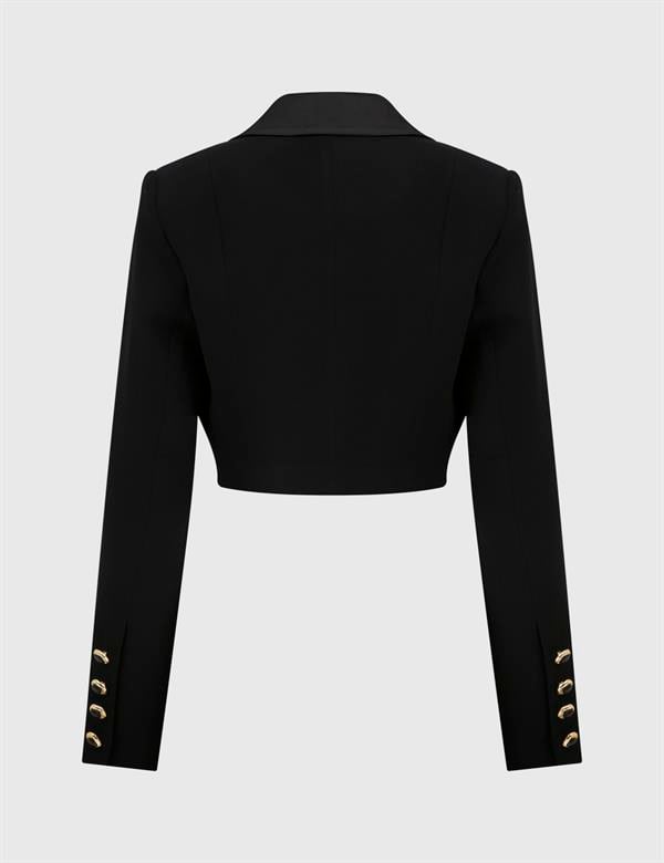 Vian Black Women's Crop Jacket