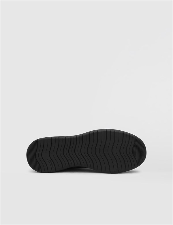 Vinca Antique Black Leather Men's Sneaker