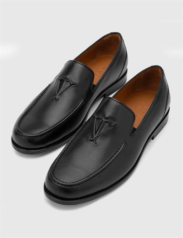 Walker Black Leather Men's Classic Shoe