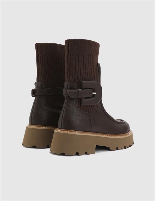 Wallace Brown Leather Women's Boot